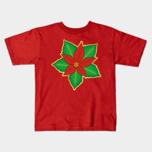 Christmas Poinsettia Kids T-Shirt